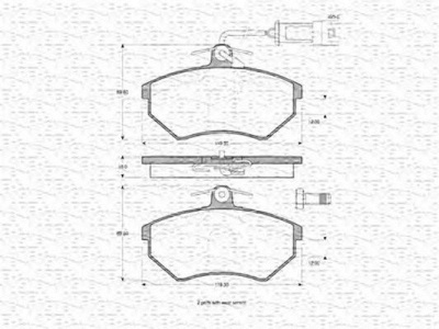 MAGNETI MARELLI 363702160642 -  Комплект тормозных колодок, дисковый тормоз